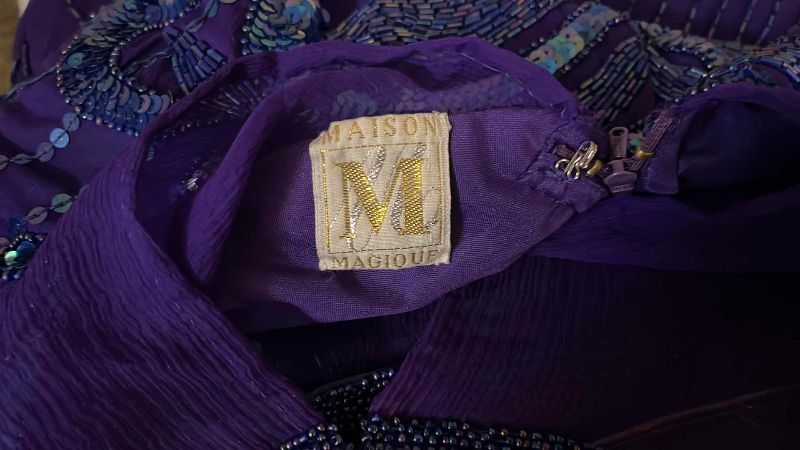 Photo 1 of MASION MAGIQUE EMBROIDERED AND BEADED PARTY DRESS  SIZE SMALL