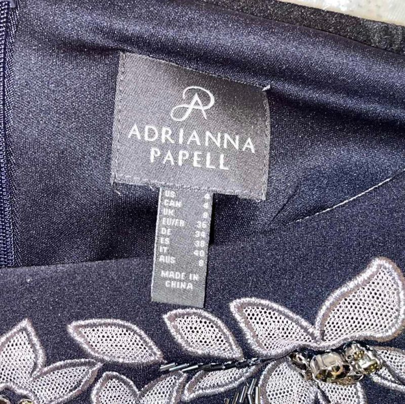 Photo 1 of ADRIANNA PAPELL BEADED EVENING DRESS SIZE 4