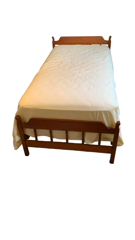 Photo 1 of WOODEN FULL SIZE BED HEADBOARD AND FRAME. 51" X 38” H 35” MATTRESS NOT INCLUDED