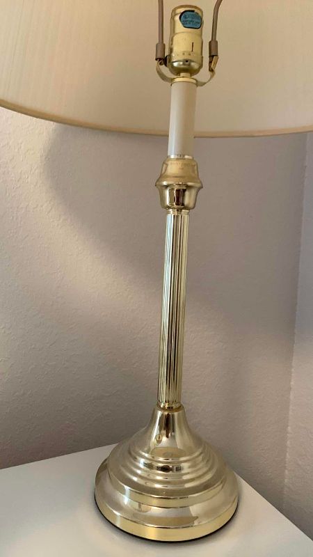 Photo 1 of 3-LAMPS AND A LAMPSHADE MILKGLASS