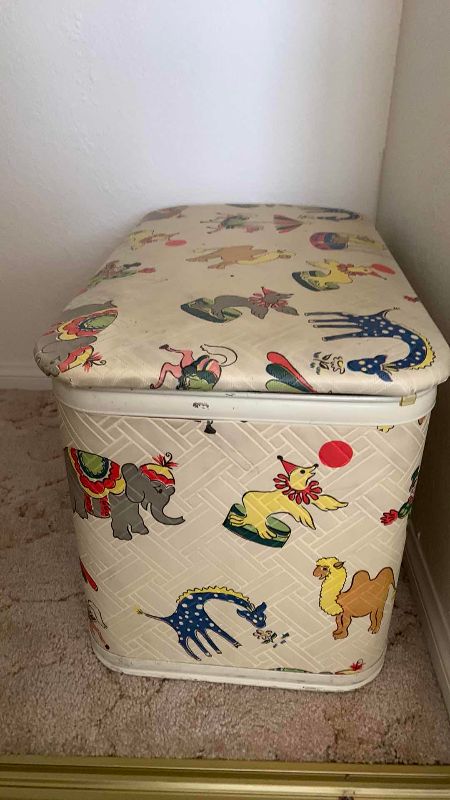 Photo 1 of VINTAGE PEARL WICK TOY CHEST 24” X 14” H 15”