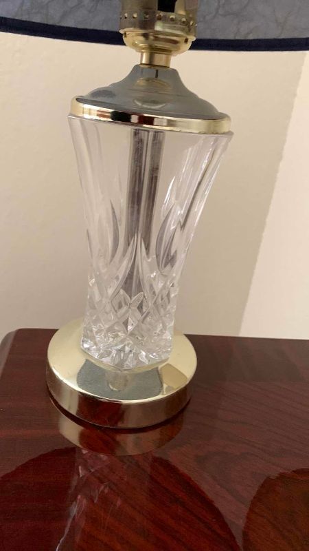Photo 1 of 2-GLASS LAMPS 16”