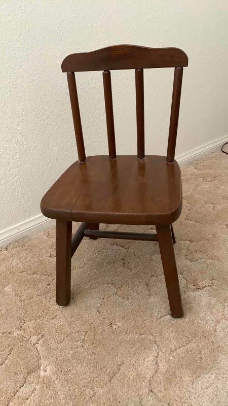 Photo 1 of WOODEN CHILDS CHAIR 22” H