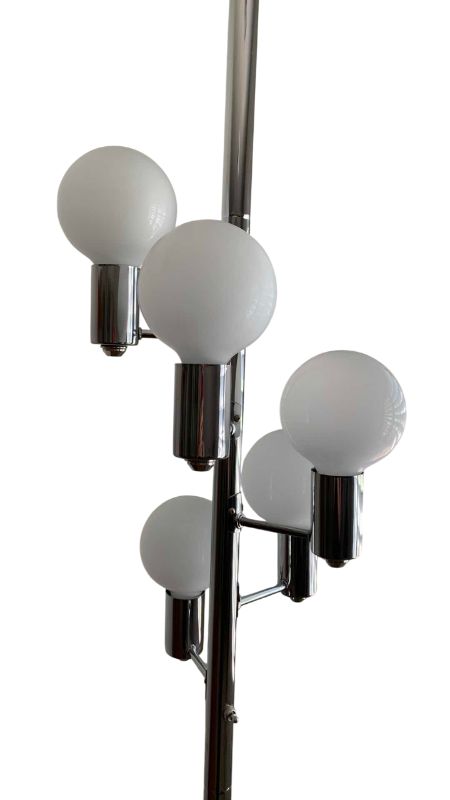 Photo 1 of VINTAGE CHROME WATERFALL CASCADE FOUR LIGHT TENSION LAMP
