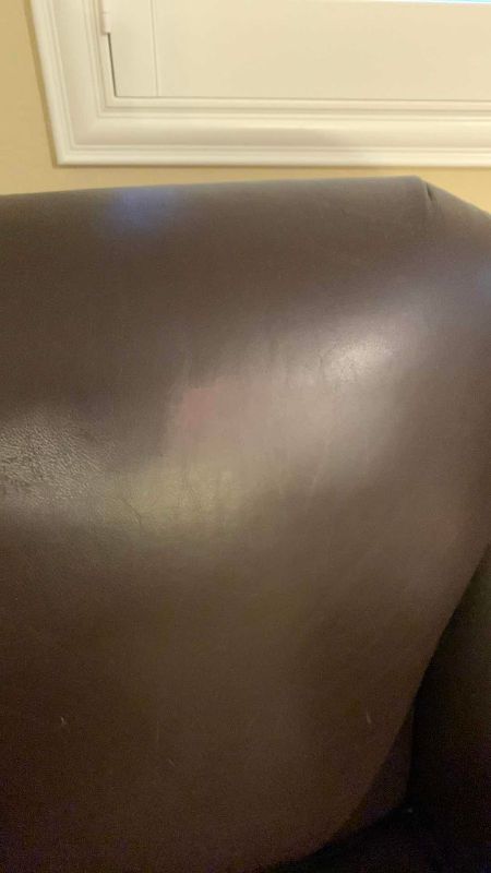Photo 1 of THOMASVILLE NAIL HEAD TRIM LEATHER CLUB CHAIR 35” X 34” H 36”