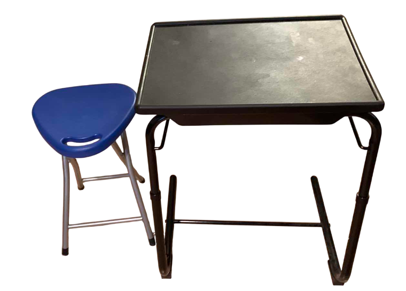 Photo 1 of PLASTIC TELEVISION DINING TABLE AND STOOL