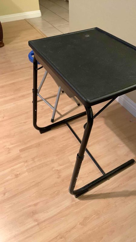 Photo 1 of PLASTIC TELEVISION DINING TABLE AND STOOL
