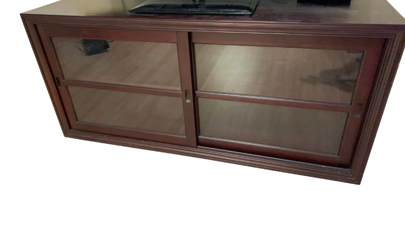Photo 1 of WOOD TELEVISION STAND 58” X 18” H 26”