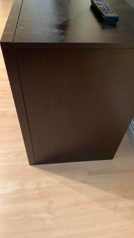 Photo 1 of WOOD TELEVISION STAND 58” X 18” H 26”