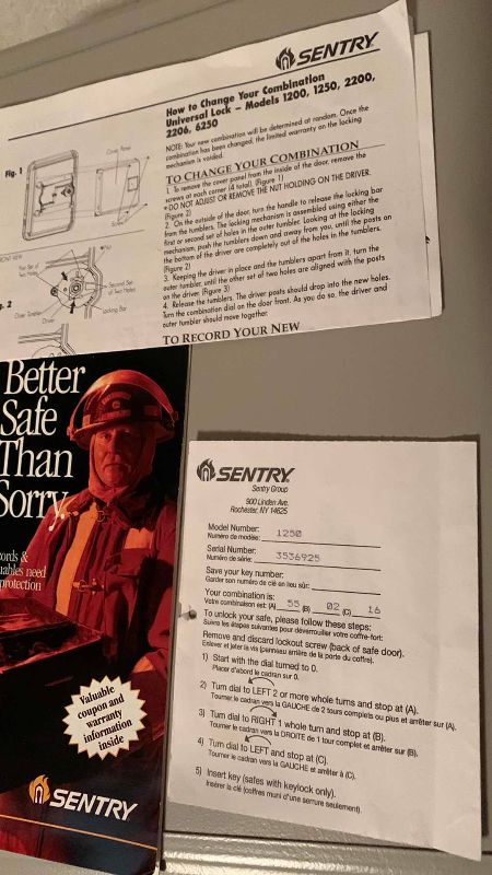 Photo 1 of SENTRY FIRE-SAFE HOME/OFFICE SAFE MODEL 1250 14” X 17” H 17”
