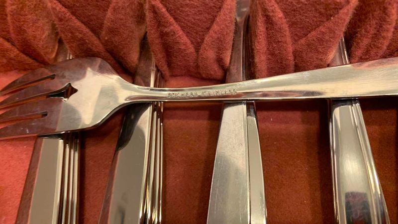 Photo 1 of 2-STAINLESS STEEL DINNER SETS WITH CASE KING EDWARD