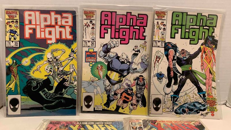 Photo 1 of MARVEL COMICS ALPHA FLIGHT # 35,36,37 AND X-MEN