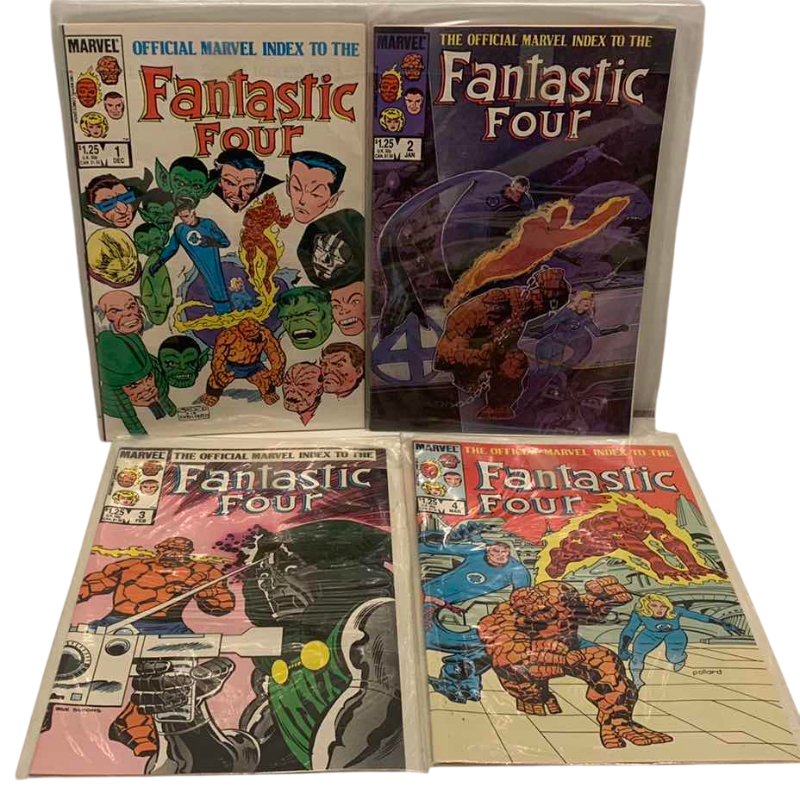 Photo 1 of MARVEL COMICS OFFICIAL MARVEL INDEX TO THE FANTASTIC FOUR # 1,2,3,4