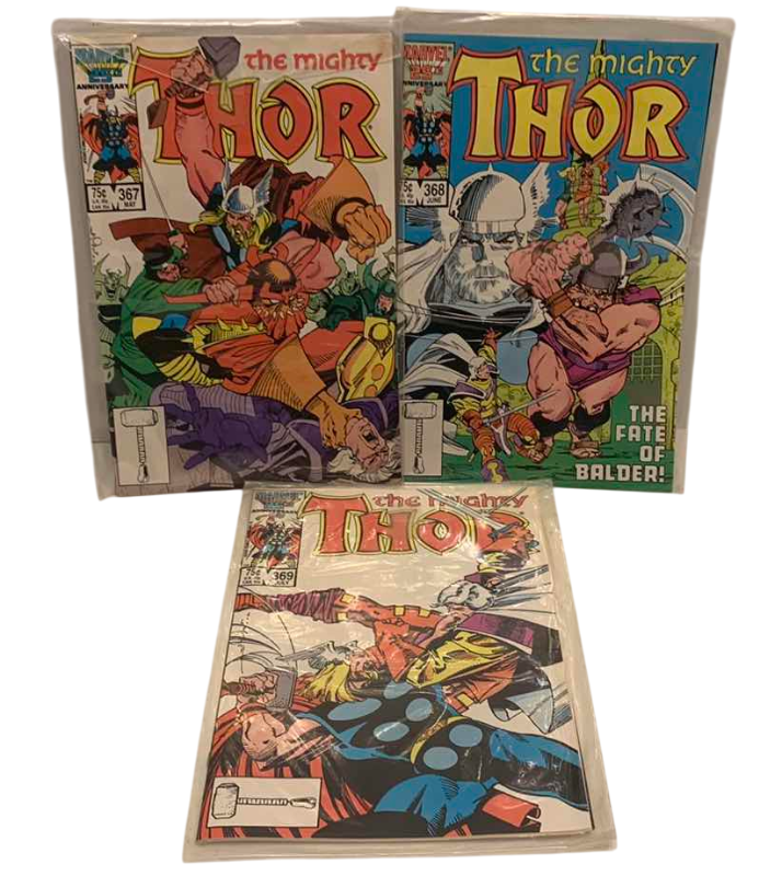 Photo 1 of MARVEL COMICS THE MIGHTY THOR # 367,368,369