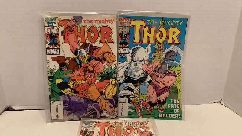 Photo 1 of MARVEL COMICS THE MIGHTY THOR # 367,368,369