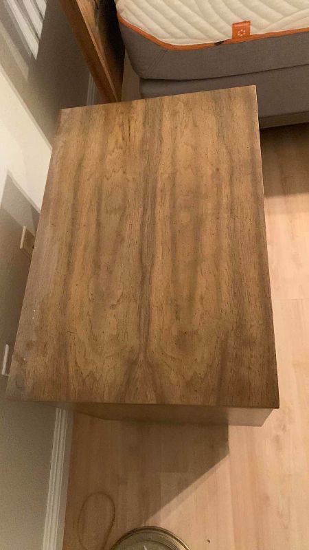 Photo 1 of MID CENTURY MODERN BRUTALIST END TABLE 25” X 17” H 25”
