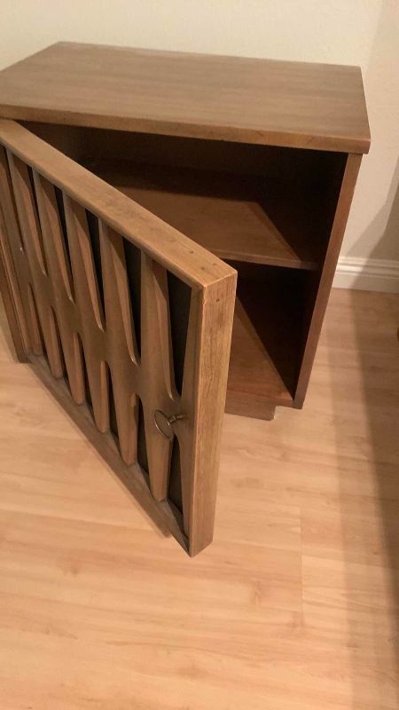 Photo 1 of MID CENTURY MODERN BRUTALIST END TABLE 25” X 17” H 25”