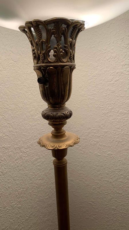 Photo 1 of VINTAGE TORCHIERE LAMP 59”