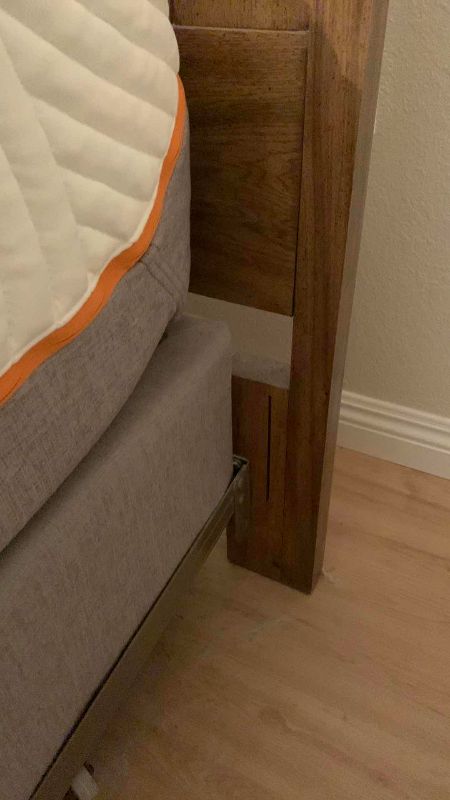 Photo 1 of MID CENTURY MODERN BRUTALIST CAL-KING HEADBOARD AND FRAME