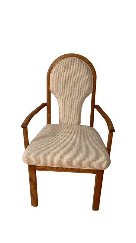 Photo 1 of WOOD AND FABRIC DINING CHAIR