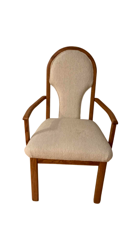 Photo 1 of WOOD AND FABRIC DINING CHAIR