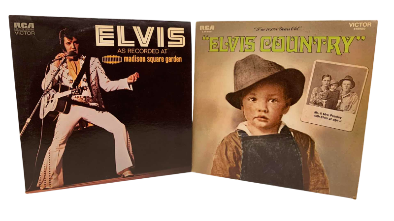 Photo 1 of ELVIS LIVE AT MADISON SQUARE GARDEN LSP-4776 AND ELVIS COUNTRY “I’M 10,000 YEARS OLD” RECORD LSP-4460 ALBUMS