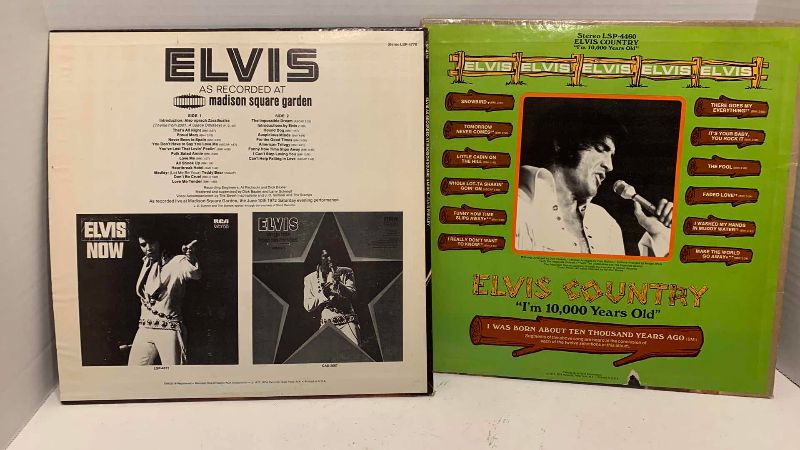 Photo 1 of ELVIS LIVE AT MADISON SQUARE GARDEN LSP-4776 AND ELVIS COUNTRY “I’M 10,000 YEARS OLD” RECORD LSP-4460 ALBUMS