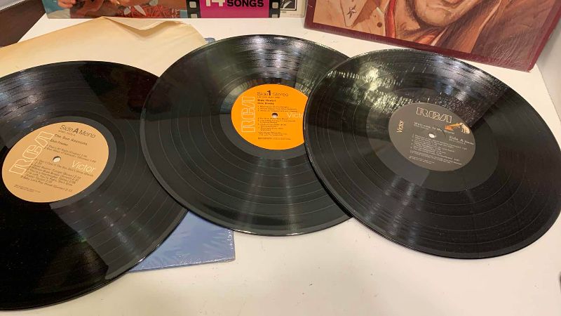 Photo 1 of 3-VINTAGE ELVIS ALBUMS: THE SUN SESSIONS, BLUE HAWAII, AND WELCOME TO MY WORLD