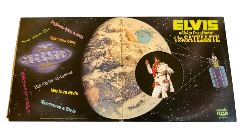 Photo 1 of VINTAGE ELVIS ALOHA FROM HAWAII VIA SATELLITE RECORD ALBUM QUADRA DISC VERSION