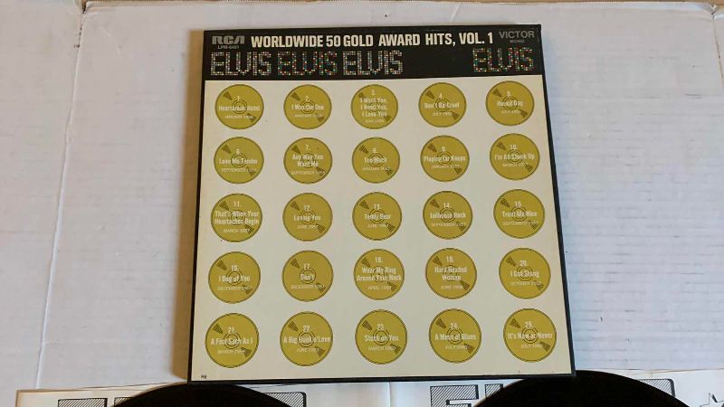 Photo 1 of VINTAGE ELVIS WORLDWIDE 50 GOLD AWARD HITS VOL. 1   4-ALBUM SET