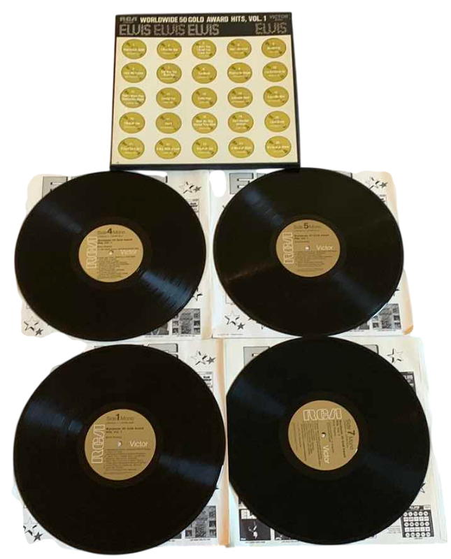 Photo 1 of VINTAGE ELVIS WORLDWIDE 50 GOLD AWARD HITS VOL. 1   4-ALBUM SET