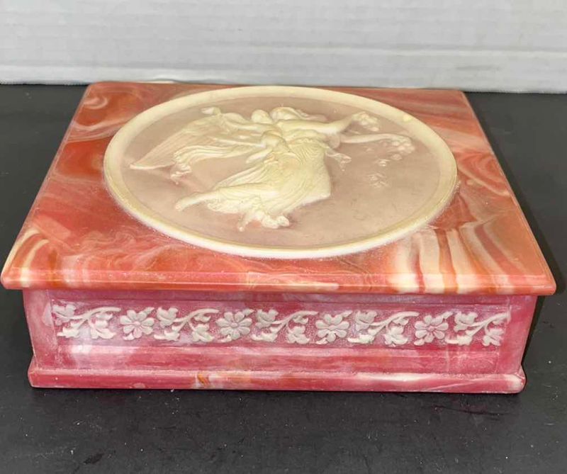 Photo 1 of GENUINE INCOLAY STONE JEWLERY BOX