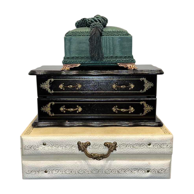 Photo 1 of 3-VINTAGE LOOKING JEWELRY BOXES