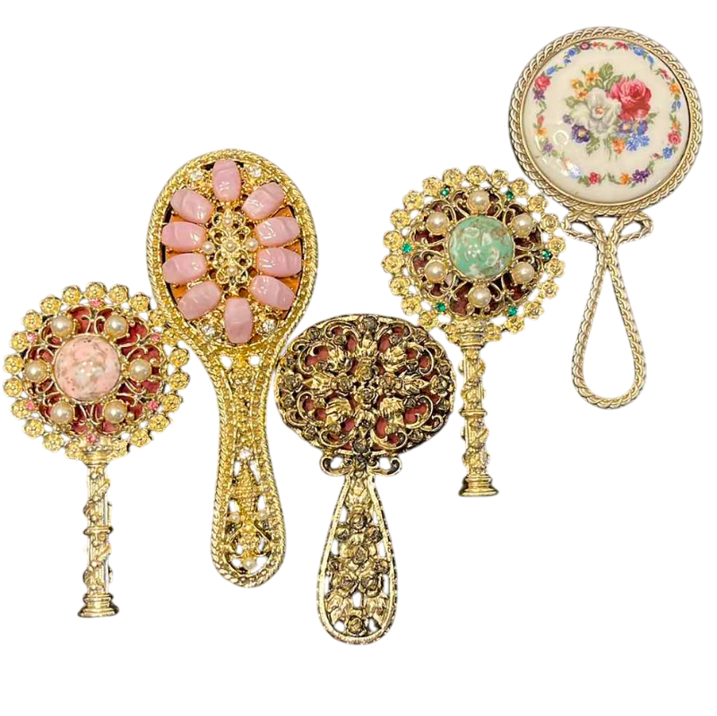 Photo 1 of 5-VINTAGE STYLE HAND MIRRORS