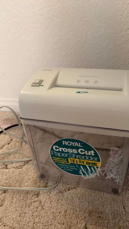 Photo 1 of 2-ROYAL PAPER SHREDDERS