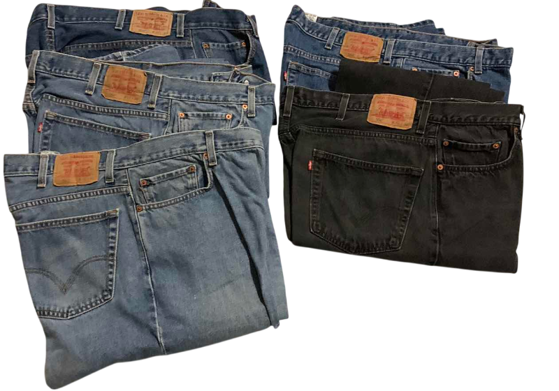 Photo 1 of 5-PAIRS OF MENS LEVI JEANS SIZE 42 X 30