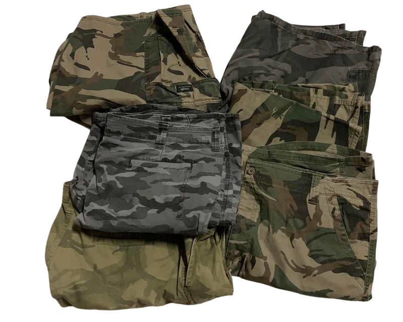 Photo 1 of 6-PAIRS OF CAMO SHORTS SIZE 38-44