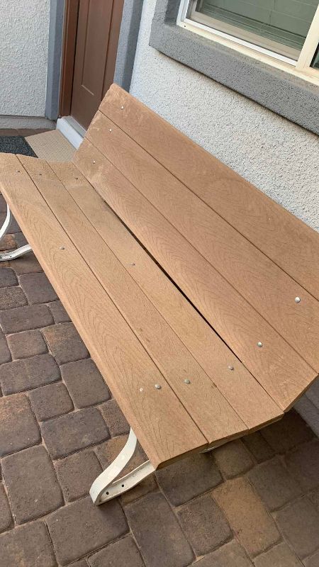 Photo 1 of WOOD COMPOSITE BENCH 60” X 28” H 31”
