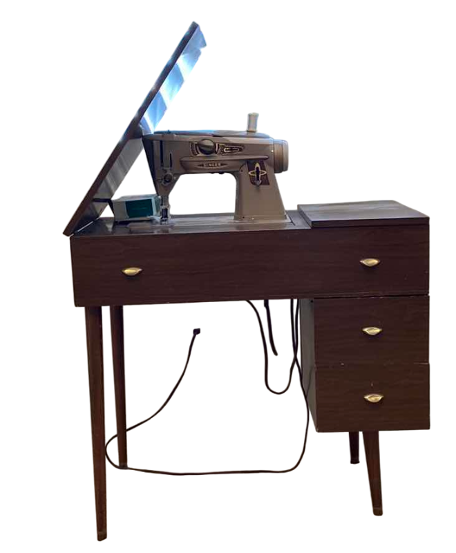 Photo 1 of VINTAGE SINGER SEWING MACHINE MODEL 500A WITH STAND