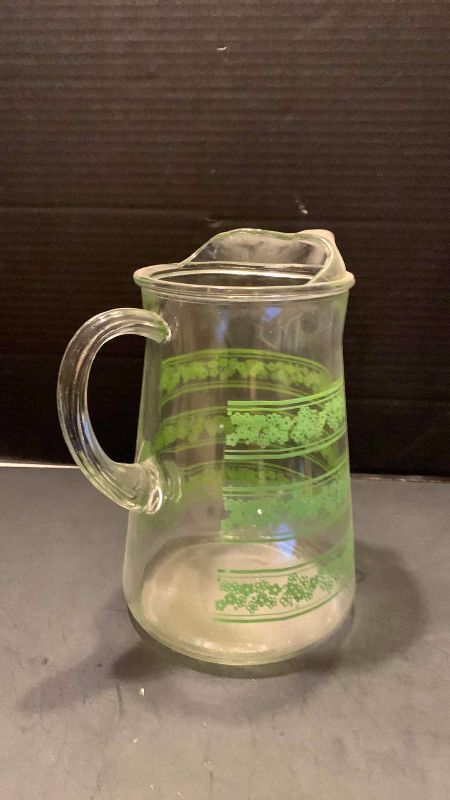 Photo 1 of VINTAGE LIBBEY SPRING BLOSSOM CRAZY DAISY GLASS PITCHER