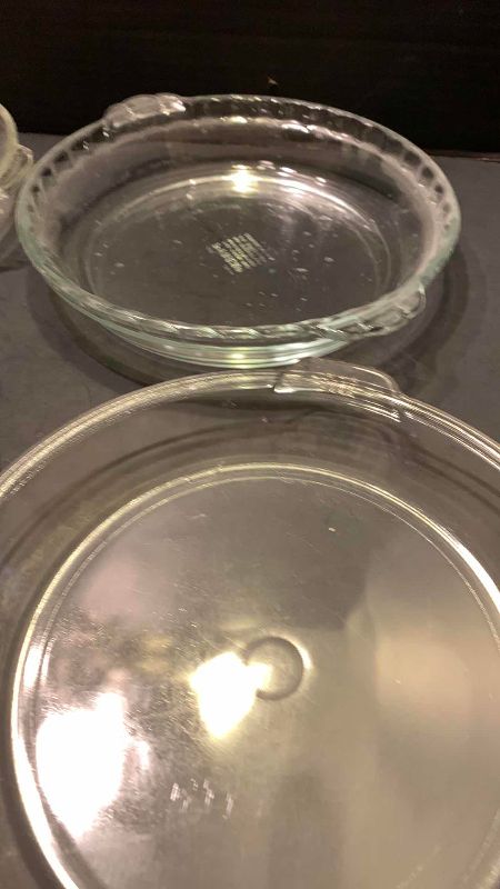 Photo 1 of 3-GLASS PIE BAKING GLASSWARE