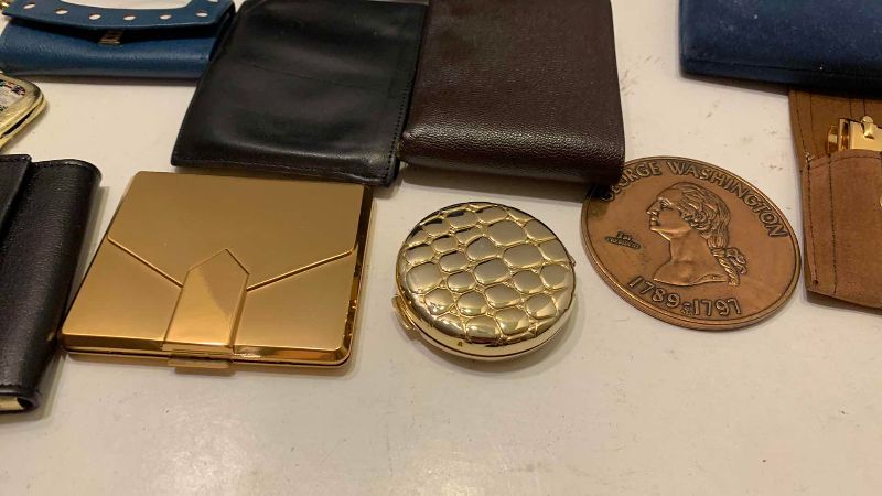 Photo 1 of ASSORTED SMALL BAGS AND 2-WOMENS COMPACTS