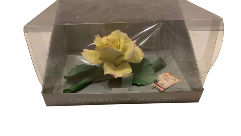 Photo 1 of CAPODIMONTE PORCELAIN ROSE