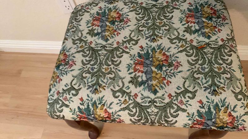 Photo 1 of UPHOLSTERED STOOL 18” X 15” H 17”
