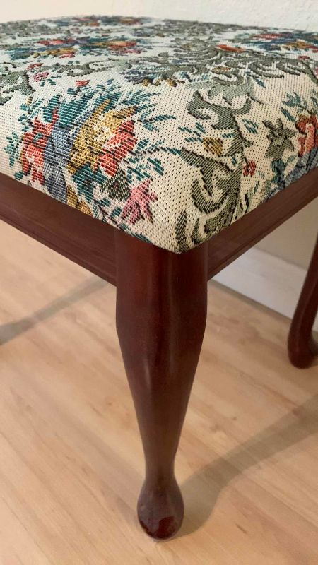Photo 1 of UPHOLSTERED STOOL 18” X 15” H 17”