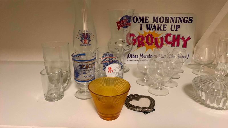 Photo 1 of ASSORTED GLASSWARE