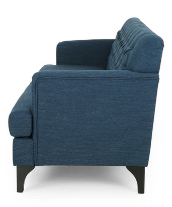 Photo 1 of MAYSIN CONTEMPORARY TUFTED FABRIC 3 SEATER SOFA BLUE