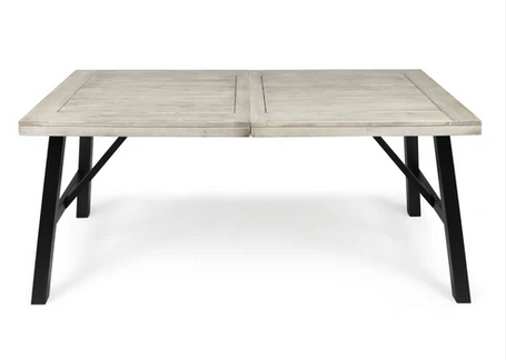 Photo 1 of BOROCAY OUTDOOR LIGHT GRAY FINISHED ACACIA WOOD DINING TABLE