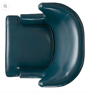Photo 1 of JAMESON LEATHER HIGH BACK WINGBACK ARMCHAIR TEAL COLOR