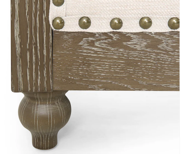 Photo 1 of KINZIE CHESTERFIELD TUFTED FABRIC 3 SEATER WITH NIAL HEAD TRIM 